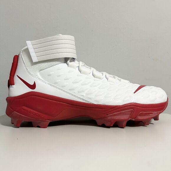 Nike Force Savage Pro 2 Shark “White Uni Red” Men’s Size 13.5 Football Cleats - Picture 2 of 8